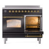 ILVE UPDI406NMPBKG Nostalgie II 40" Induction Range, side oven door opened