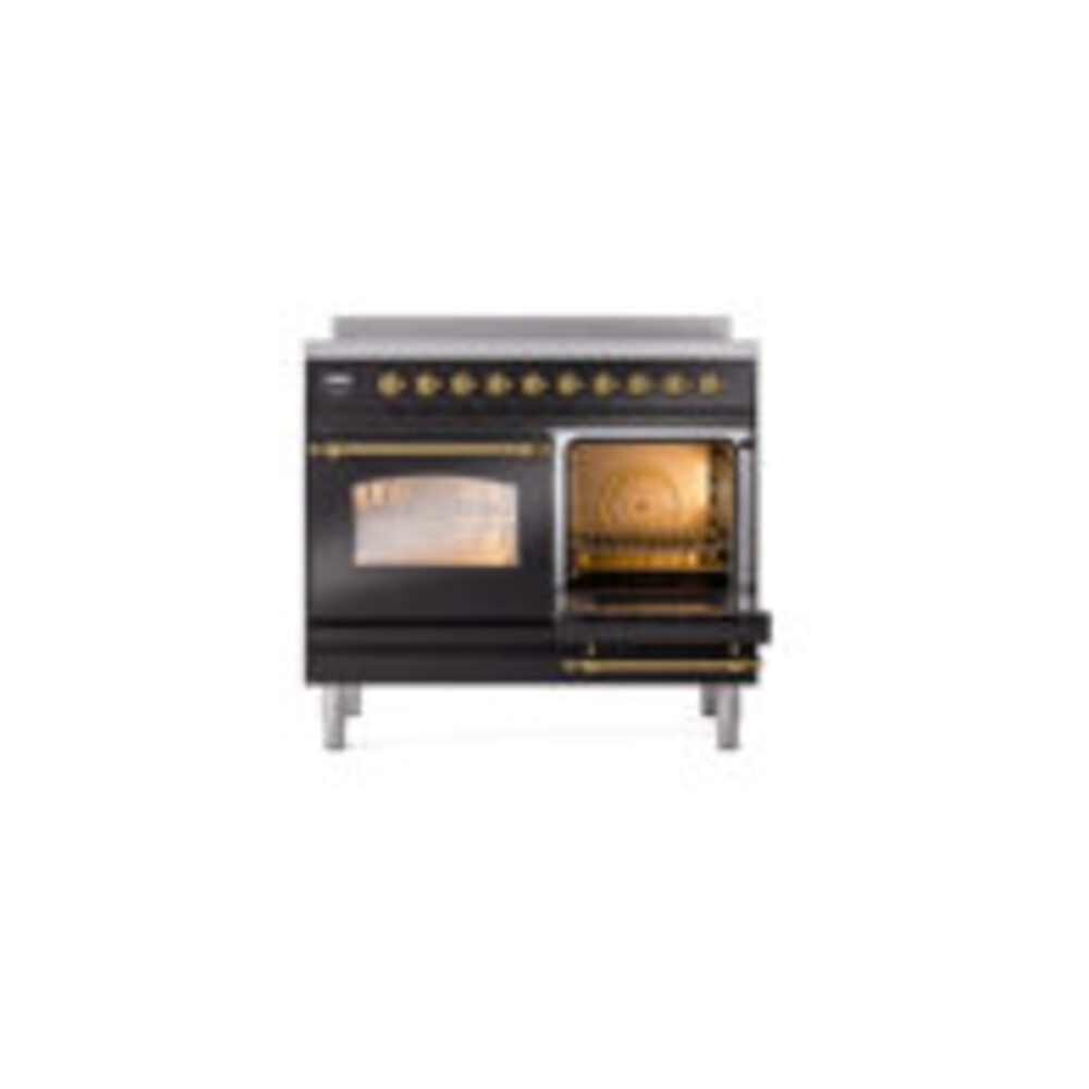 ILVE UPDI406NMPBKG Nostalgie II 40" Induction Range, side oven door opened