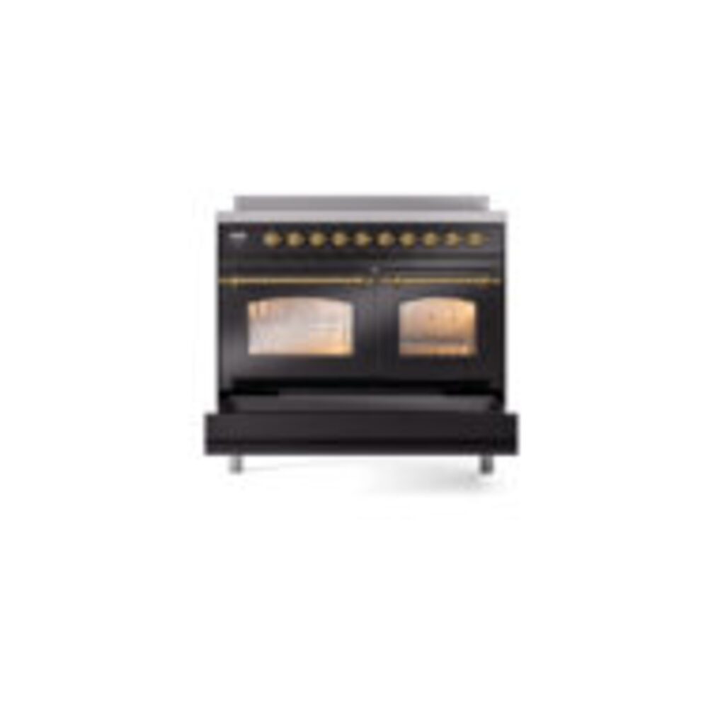 ILVE UPDI406NMPBKG Nostalgie II 40" Induction Range, drawer opened