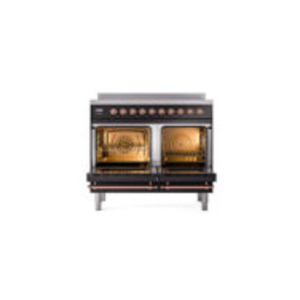 ILVE UPDI406NMPBKP Nostalgie II 40" Induction Range, oven doors opened