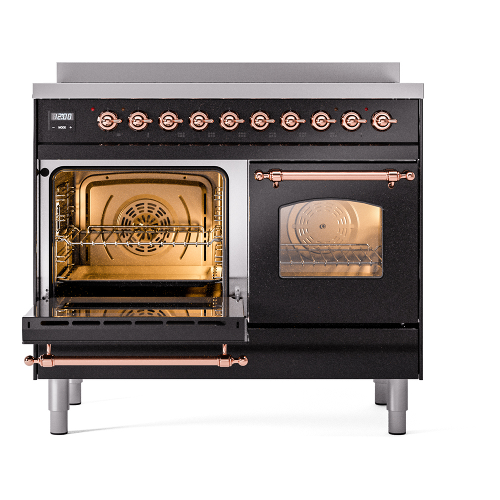 ILVE UPDI406NMPBKP Nostalgie II 40" Induction Range, main oven door opened