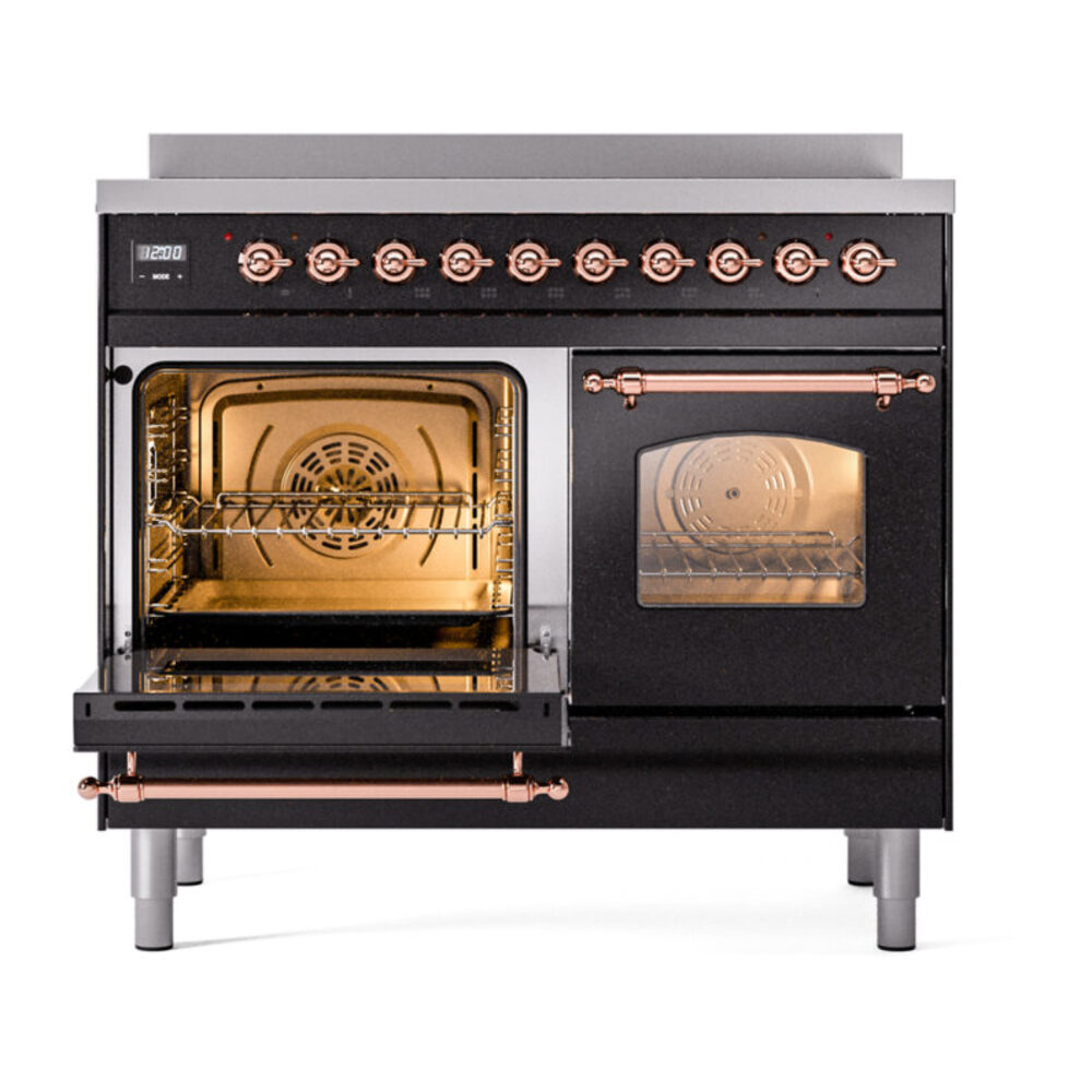 ILVE UPDI406NMPBKP Nostalgie II 40" Induction Range, main oven door opened