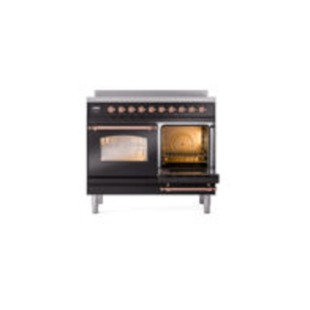 ILVE UPDI406NMPBKP Nostalgie II 40" Induction Range, side oven door opened