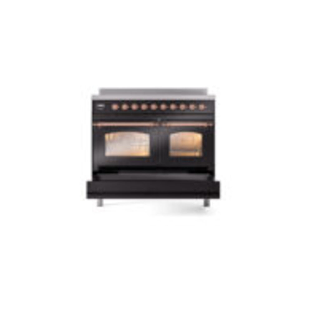 ILVE UPDI406NMPBKP Nostalgie II 40" Induction Range, drawer opened