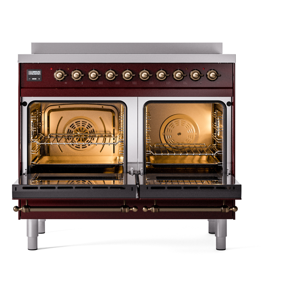 ILVE UPDI406NMPBUB Nostalgie II 40" Induction Range, oven doors opened