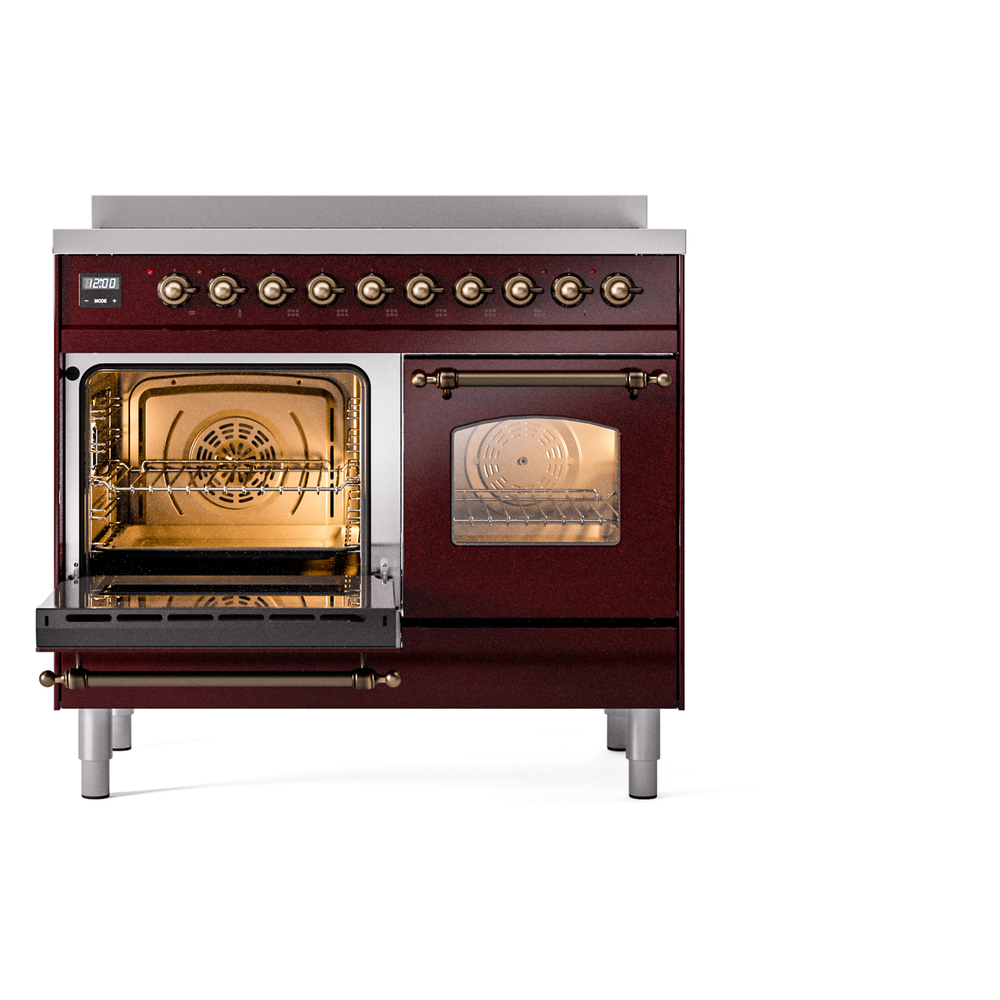 ILVE UPDI406NMPBUB Nostalgie II 40" Induction Range, main oven door opened