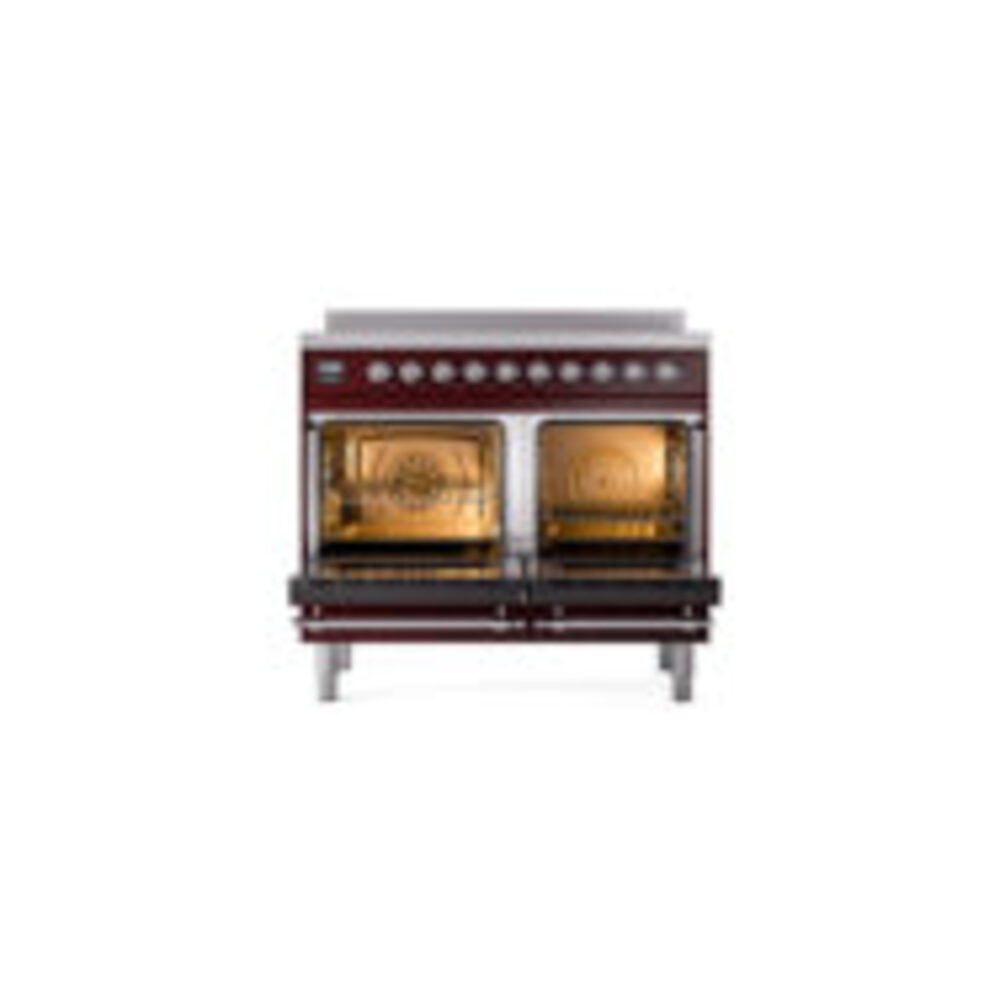 ILVE UPDI406NMPBUC Nostalgie II 40" Induction Range, oven doors opened
