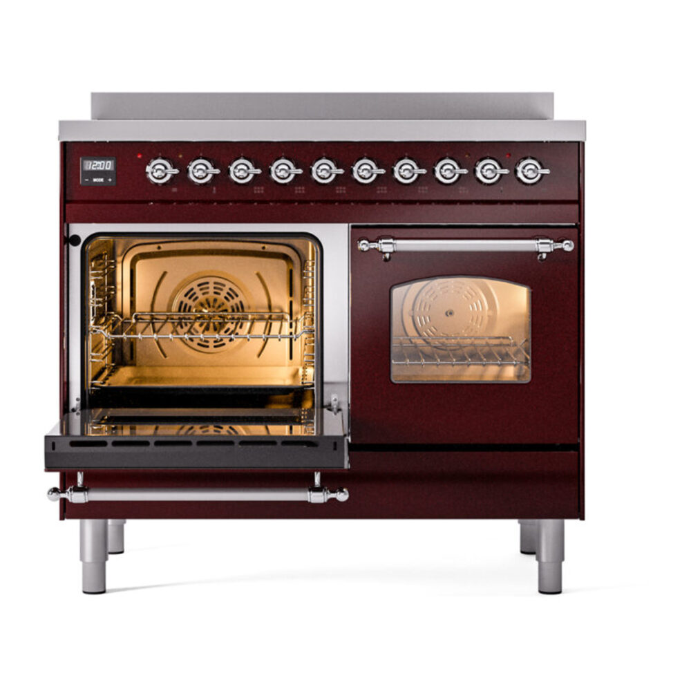 ILVE UPDI406NMPBUC Nostalgie II 40" Induction Range, main oven door opened