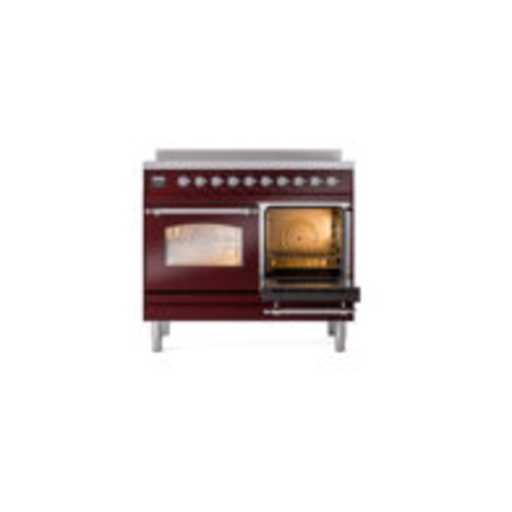 ILVE UPDI406NMPBUC Nostalgie II 40" Induction Range, side oven door opened