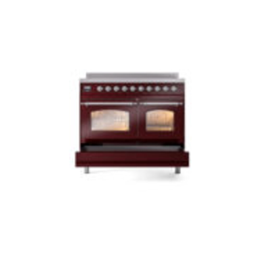 ILVE UPDI406NMPBUC Nostalgie II 40" Induction Range, drawer opened