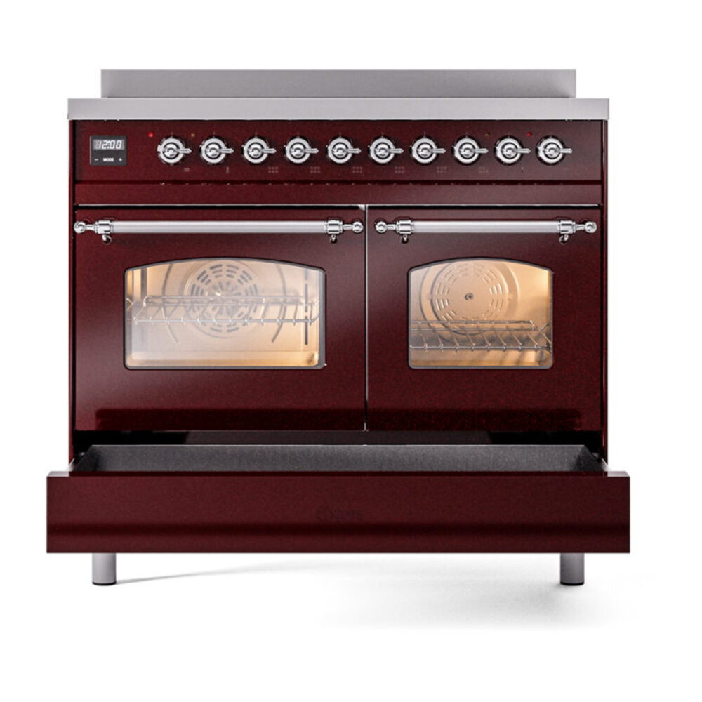ILVE UPDI406NMPBUC Nostalgie II 40" Induction Range, drawer opened