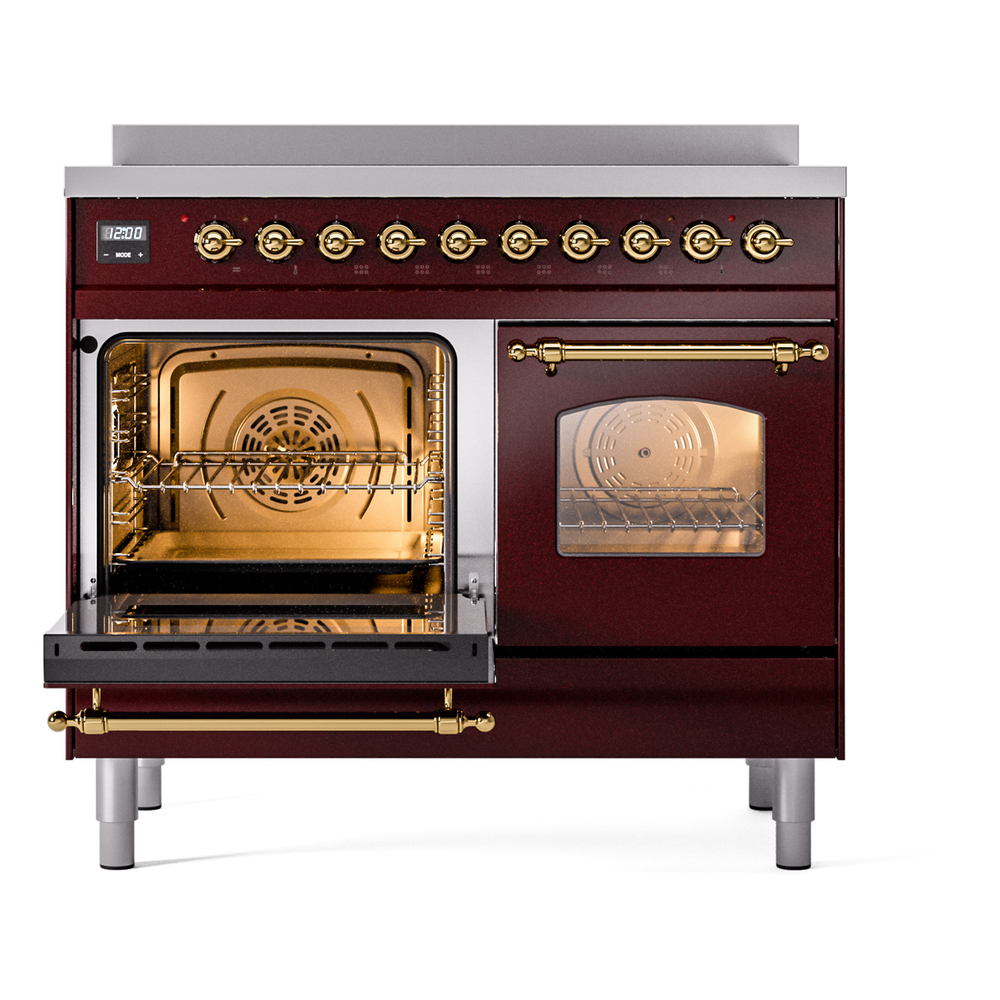 ILVE UPDI406NMPBUG Nostalgie II 40" Induction Range, main oven door opened