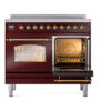 ILVE UPDI406NMPBUG Nostalgie II 40" Induction Range, side oven door opened