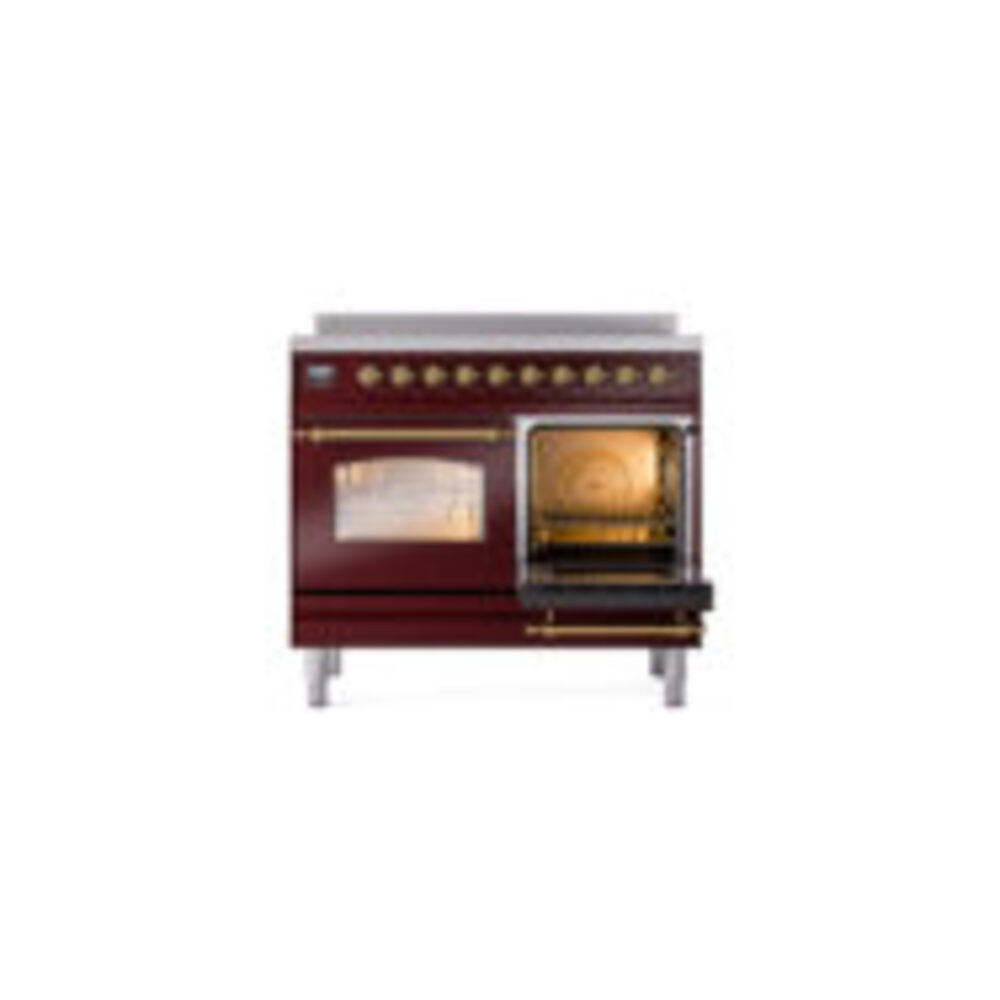 ILVE UPDI406NMPBUG Nostalgie II 40" Induction Range, side oven door opened