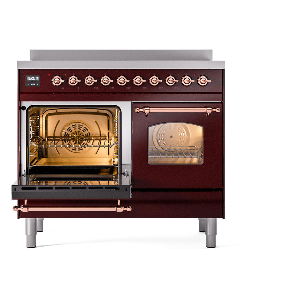 ILVE UPDI406NMPBUP Nostalgie II 40" Induction Range, main oven door opened