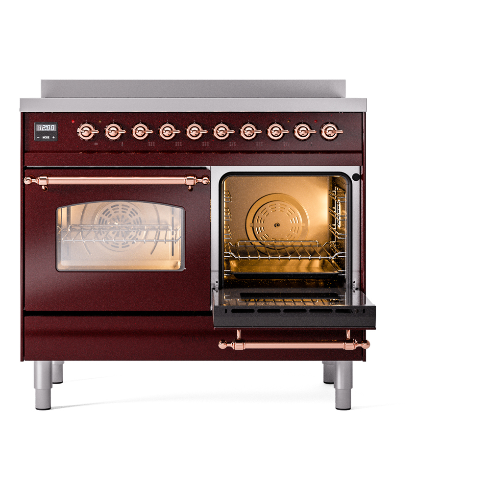 ILVE UPDI406NMPBUP Nostalgie II 40" Induction Range, side oven door opened