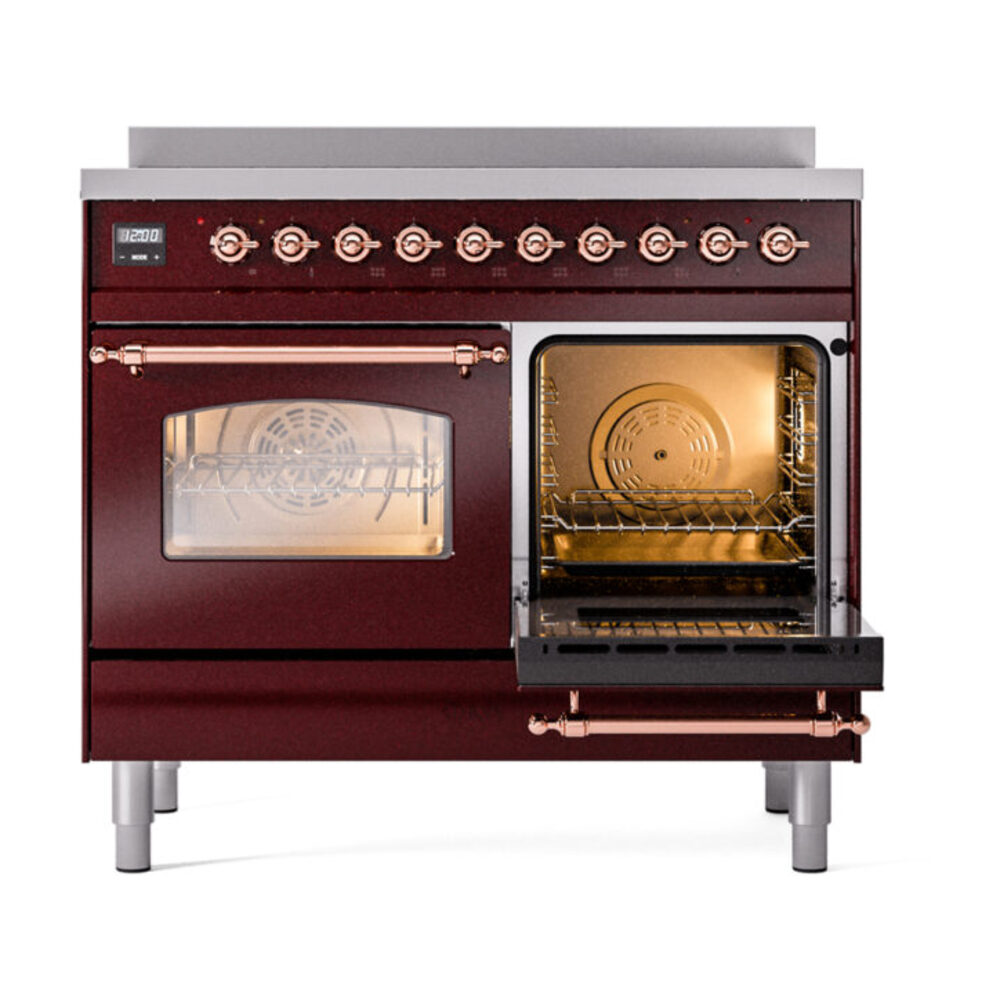ILVE UPDI406NMPBUP Nostalgie II 40" Induction Range, side oven door opened