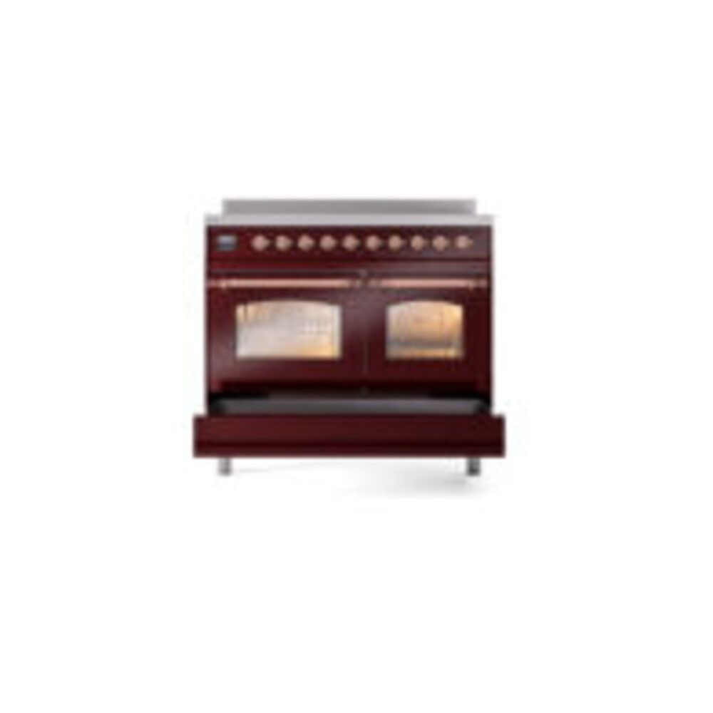 ILVE UPDI406NMPBUP Nostalgie II 40" Induction Range, drawer opened