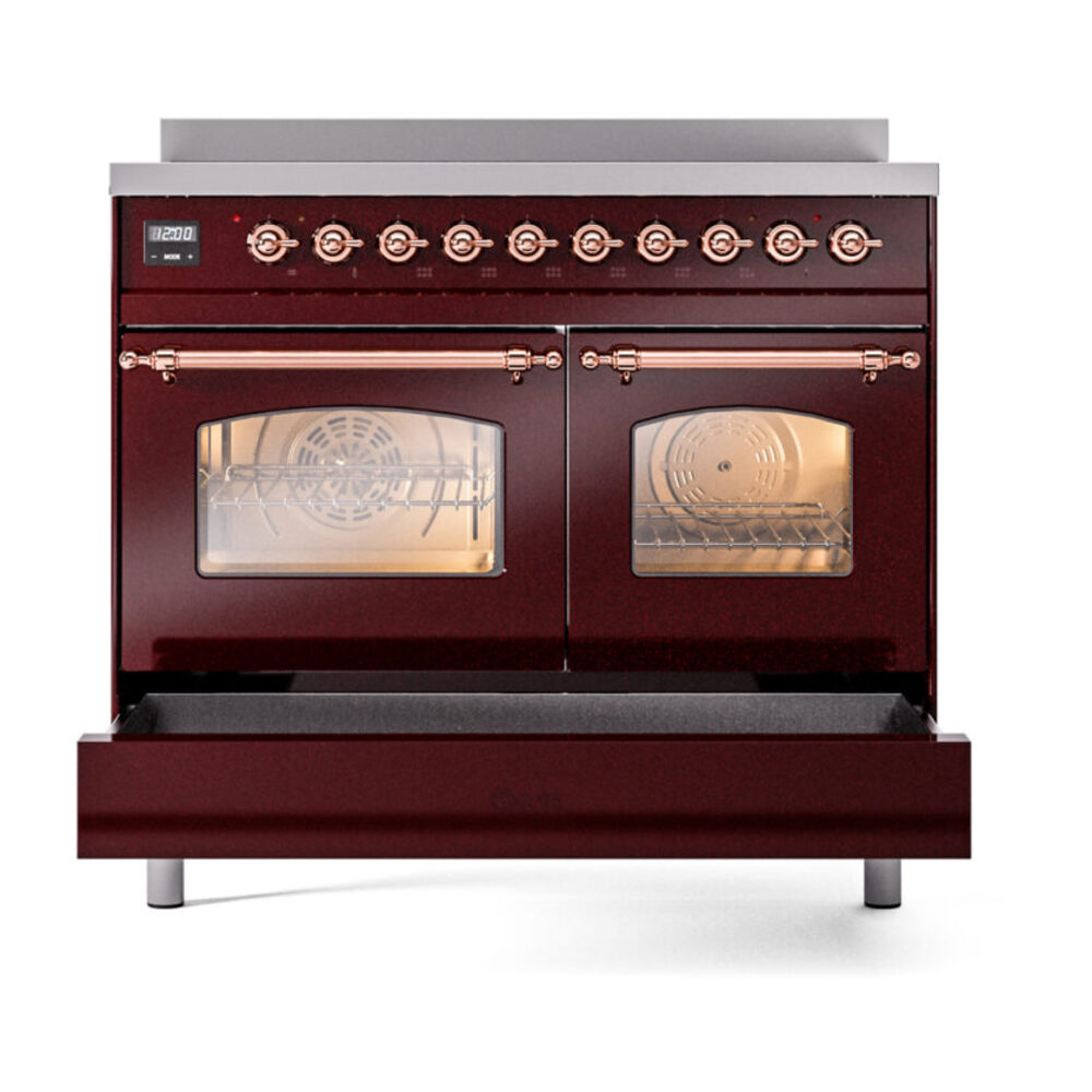ILVE UPDI406NMPBUP Nostalgie II 40" Induction Range, drawer opened