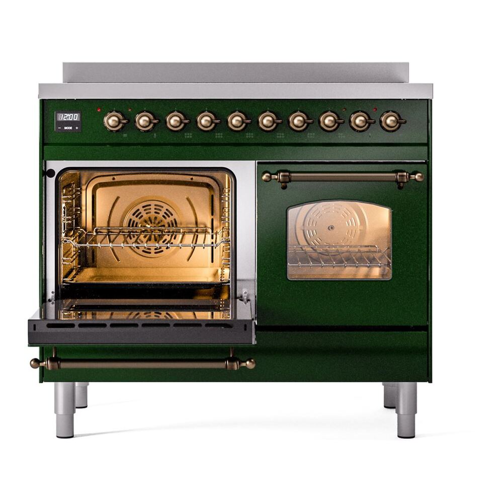 ILVE UPDI406NMPEGB Nostalgie II 40" Induction Range, main oven door opened