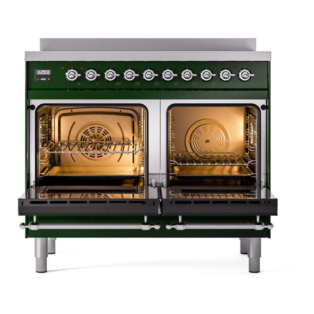 ILVE UPDI406NMPEGC Nostalgie II 40" Induction Range, oven doors opened