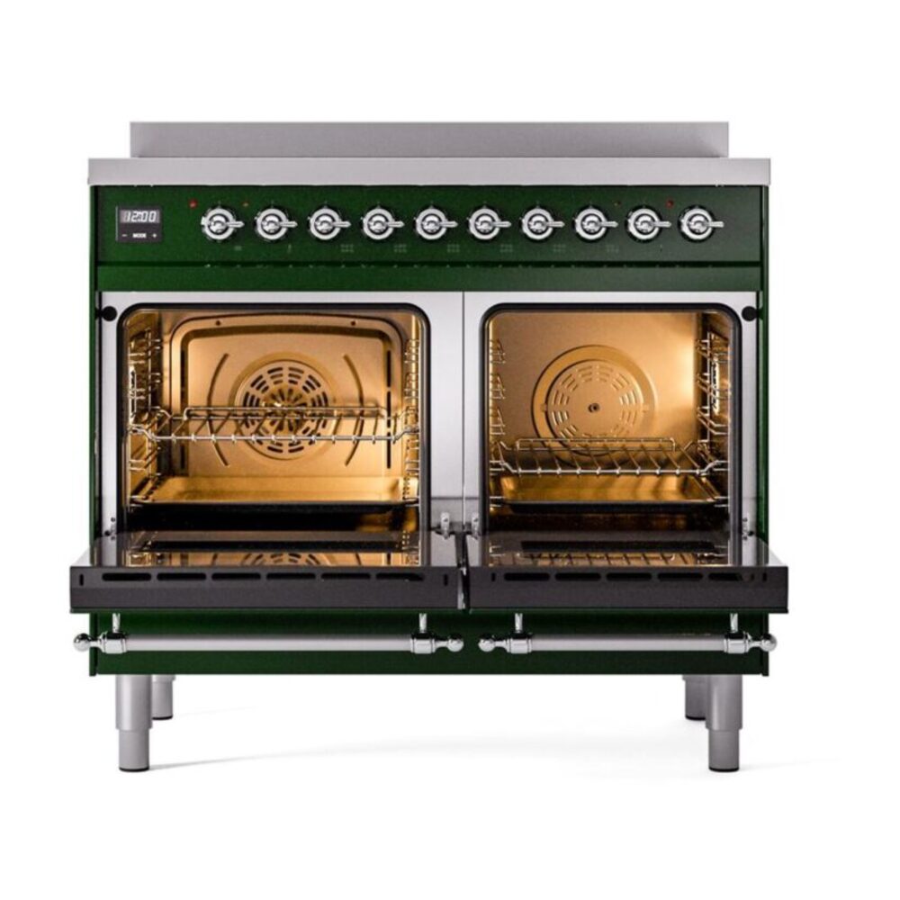 ILVE UPDI406NMPEGC Nostalgie II 40" Induction Range, oven doors opened
