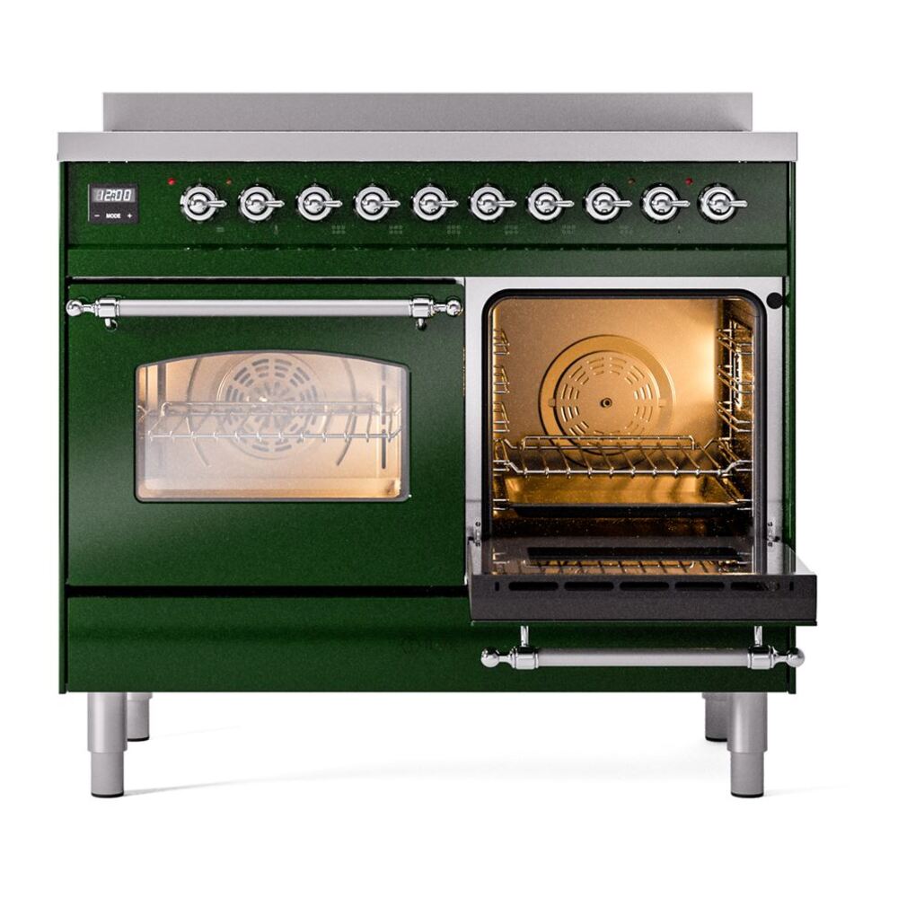 ILVE UPDI406NMPEGC Nostalgie II 40" Induction Range, side oven door opened