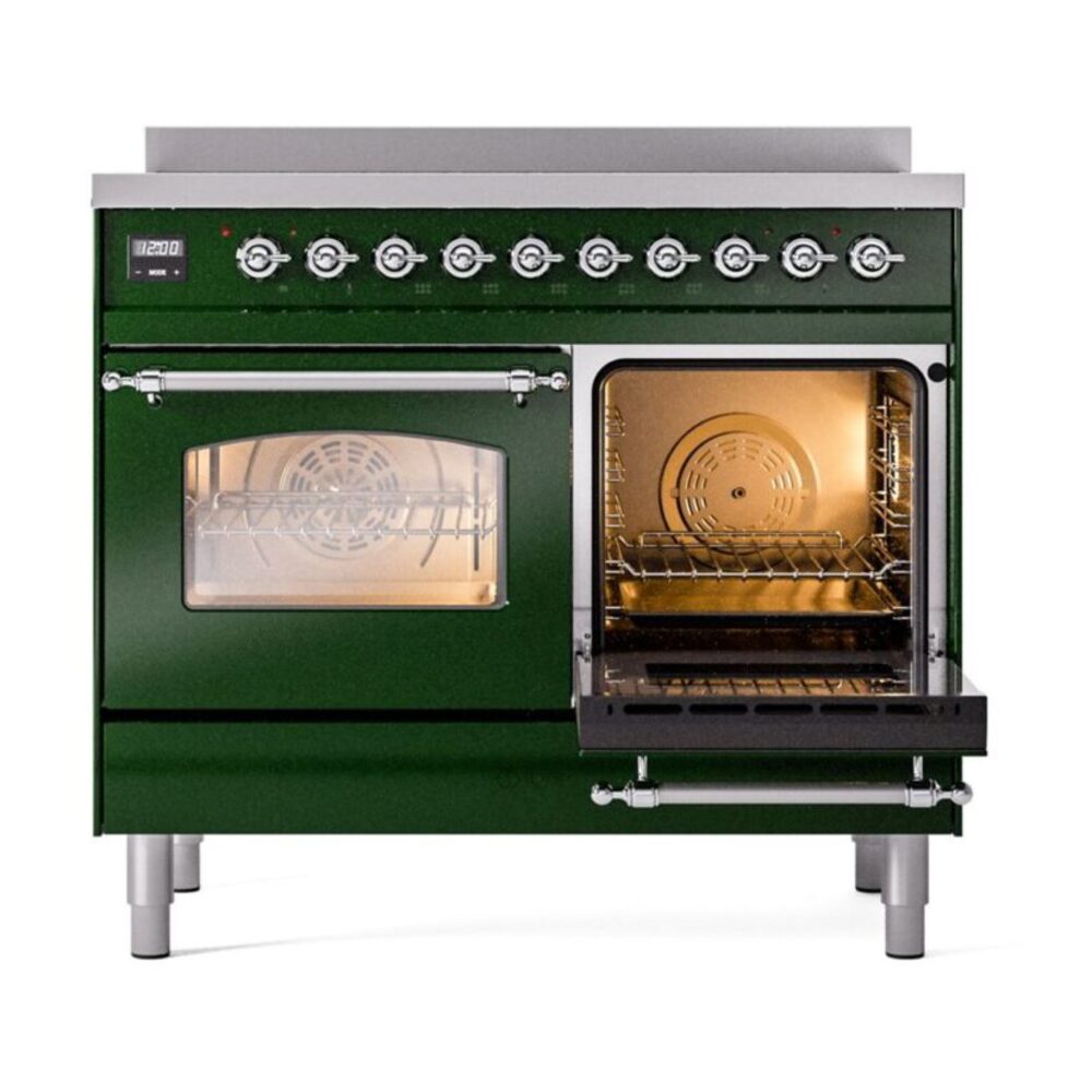 ILVE UPDI406NMPEGC Nostalgie II 40" Induction Range, side oven door opened