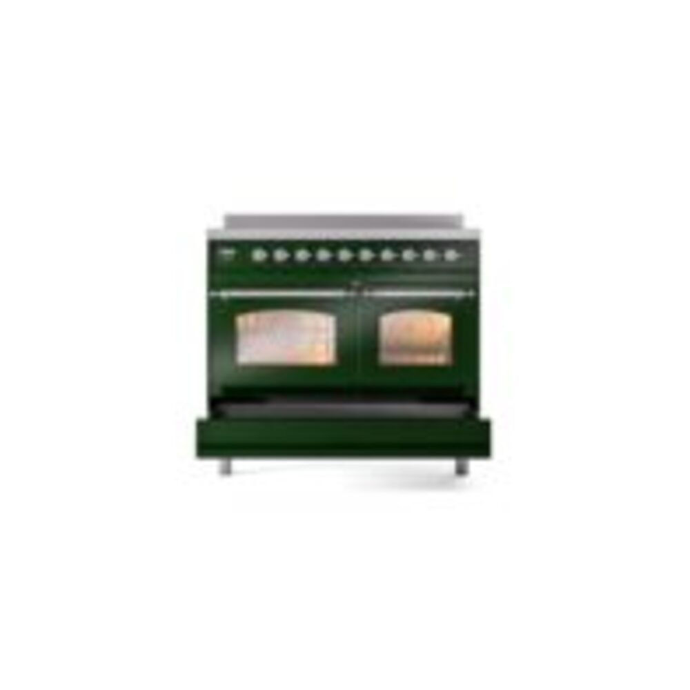 ILVE UPDI406NMPEGC Nostalgie II 40" Induction Range, drawer opened