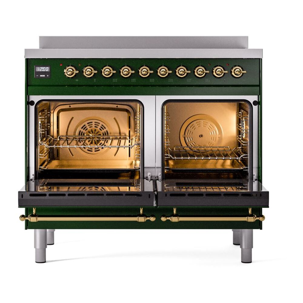ILVE UPDI406NMPEGG Nostalgie II 40" Induction Range, oven doors opened