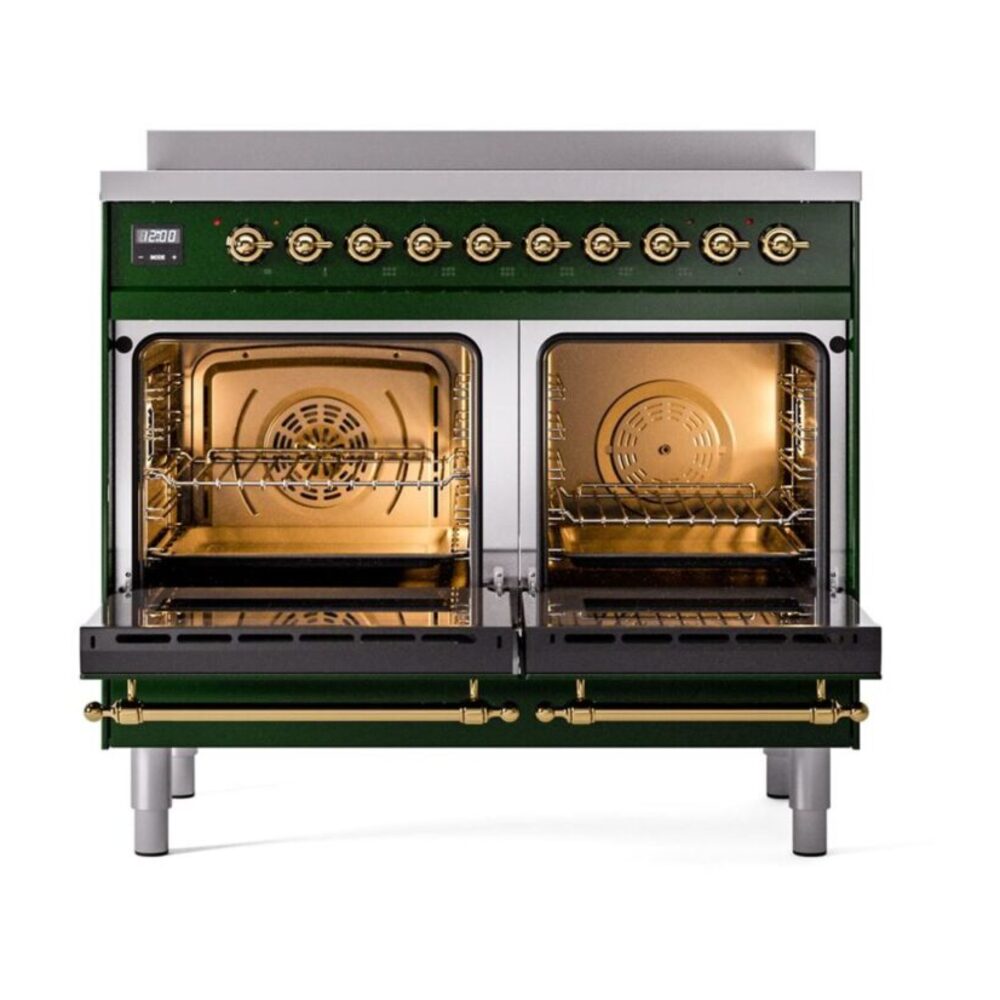 ILVE UPDI406NMPEGG Nostalgie II 40" Induction Range, oven doors opened