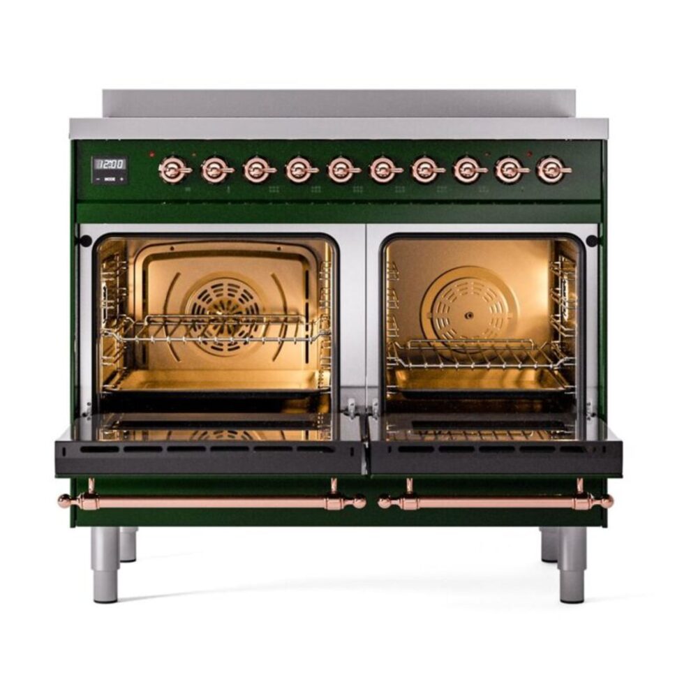 ILVE UPDI406NMPEGP Nostalgie II 40" Induction Range, oven doors opened