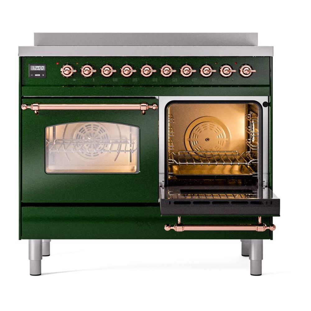 ILVE UPDI406NMPEGP Nostalgie II 40" Induction Range, side oven door opened