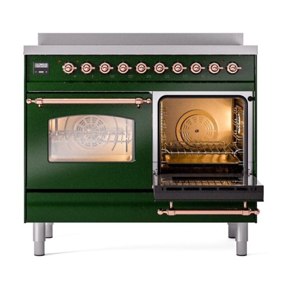 ILVE UPDI406NMPEGP Nostalgie II 40" Induction Range, side oven door opened
