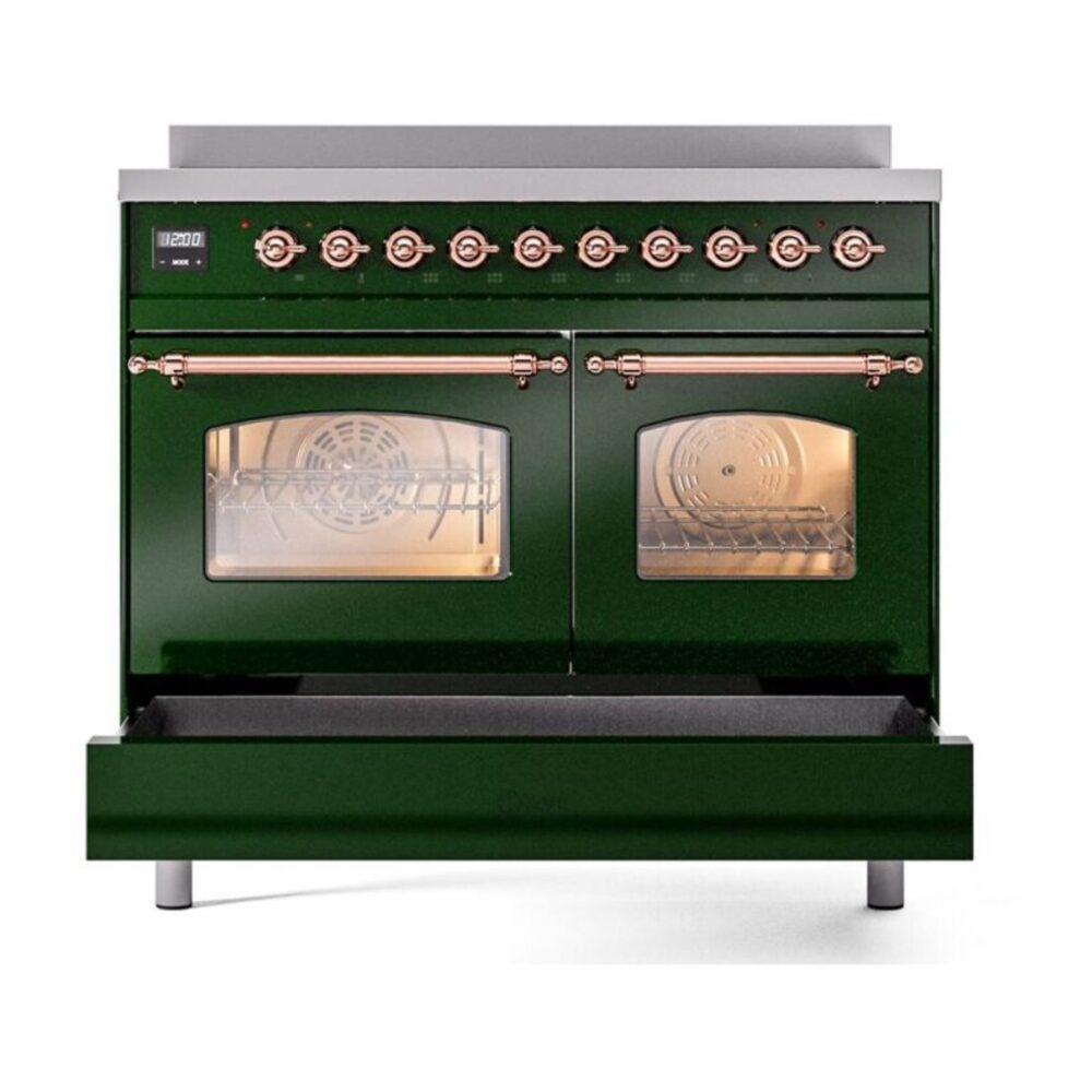 ILVE UPDI406NMPEGP Nostalgie II 40" Induction Range, drawer opened