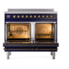 ILVE UPDI406NMPMBB Nostalgie II 40" Induction Range, oven doors opened