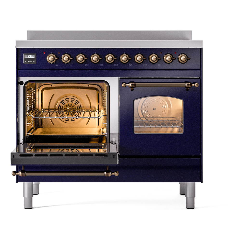 ILVE UPDI406NMPMBB Nostalgie II 40" Induction Range, main oven door opened