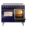ILVE UPDI406NMPMBB Nostalgie II 40" Induction Range, side oven door opened