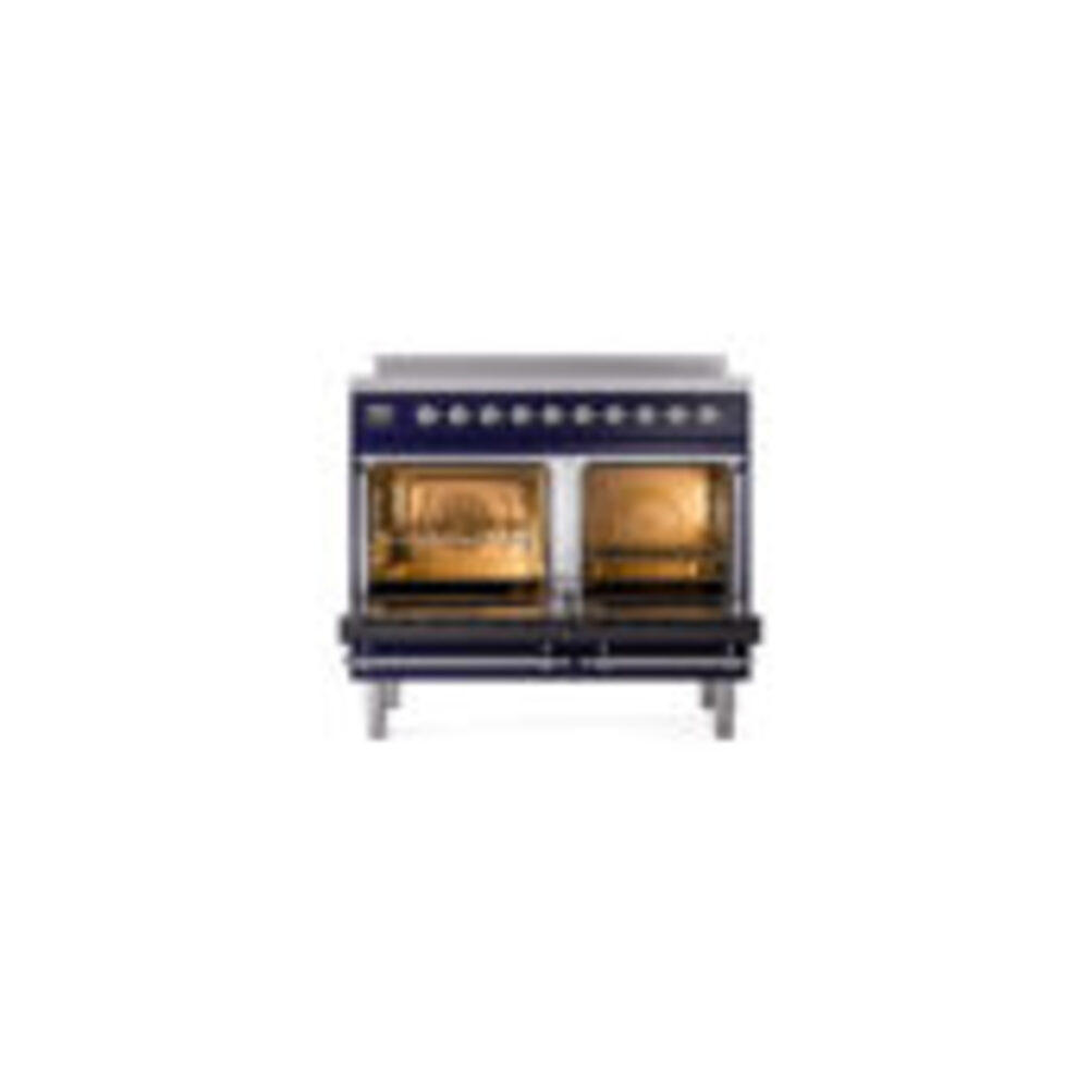 ILVE UPDI406NMPMBC Nostalgie II 40" Induction Range, oven doors opened