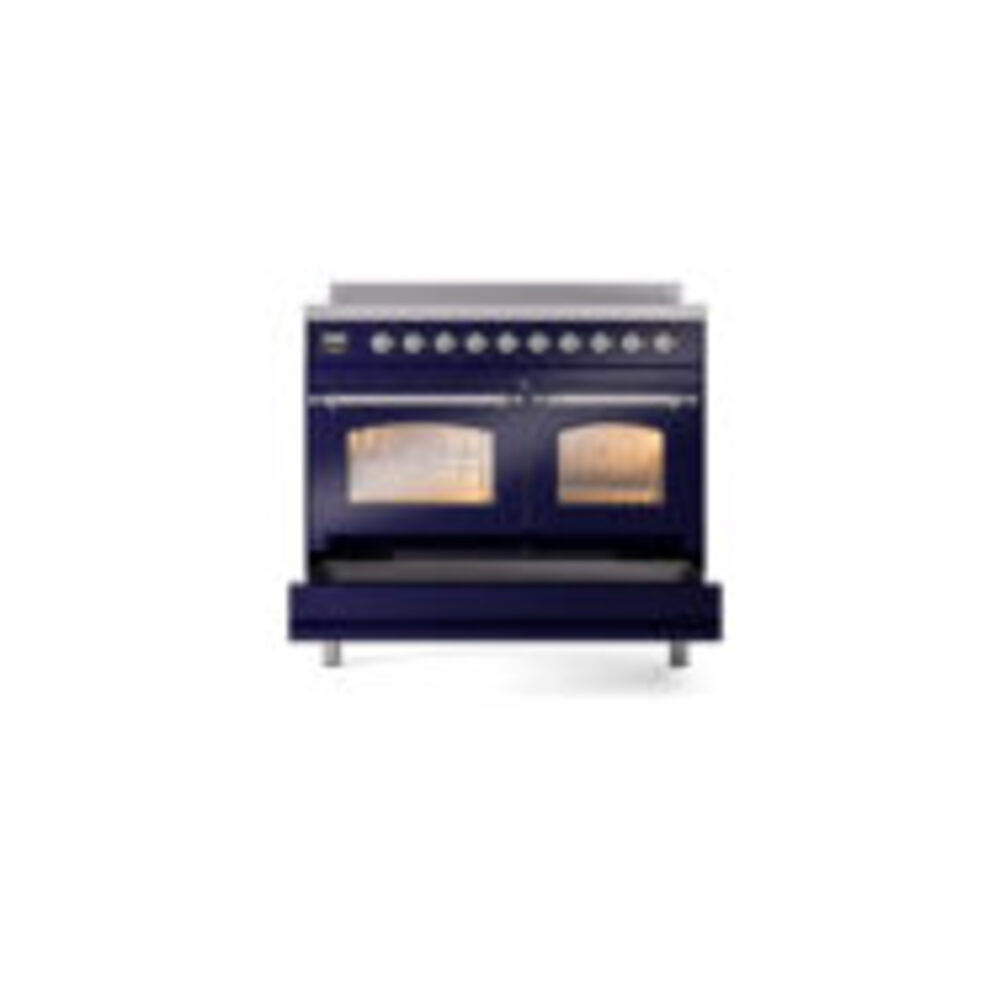 ILVE UPDI406NMPMBC Nostalgie II 40" Induction Range, drawer opened