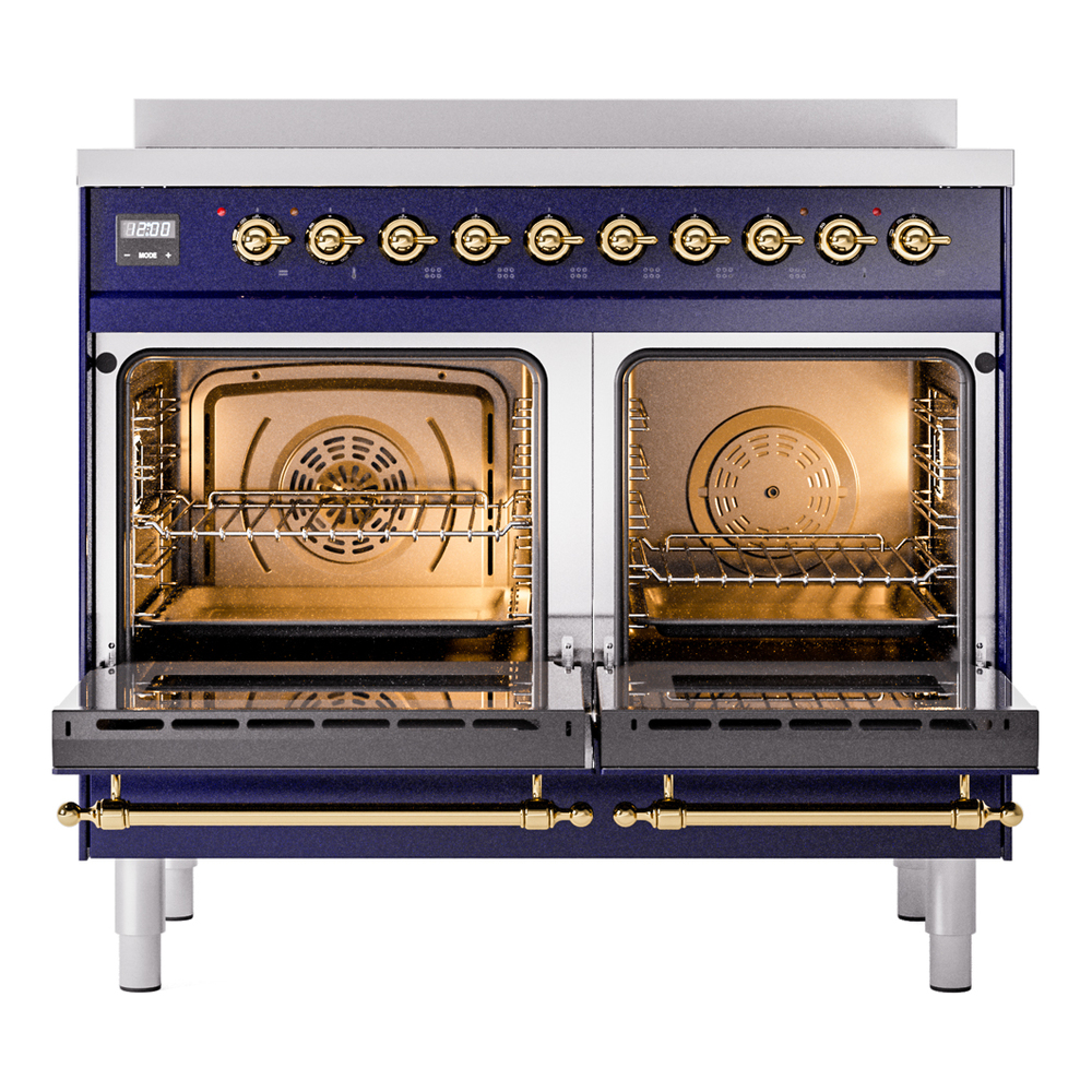 ILVE UPDI406NMPMBG Nostalgie II 40" Induction Range, oven doors opened