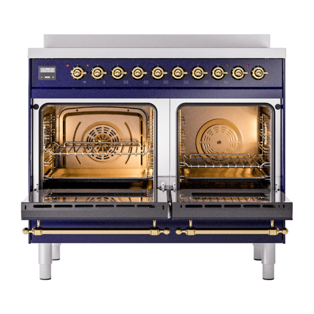 ILVE UPDI406NMPMBG Nostalgie II 40" Induction Range, oven doors opened