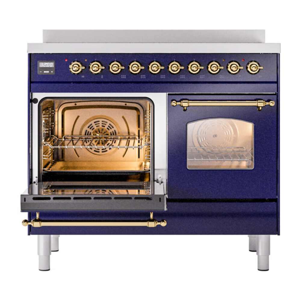 ILVE UPDI406NMPMBG Nostalgie II 40" Induction Range, main oven door opened