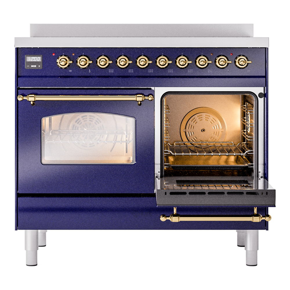 ILVE UPDI406NMPMBG Nostalgie II 40" Induction Range, side oven door opened