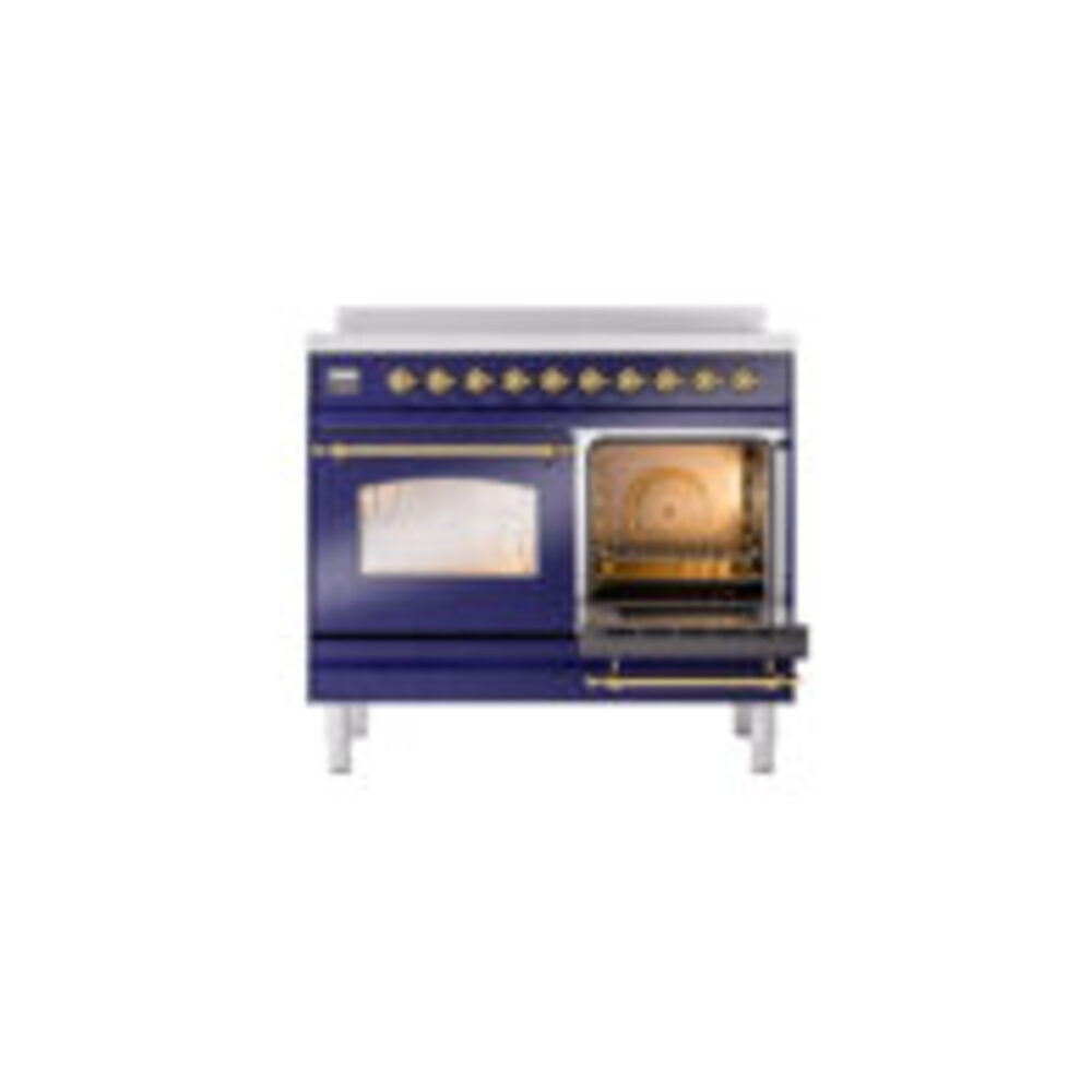 ILVE UPDI406NMPMBG Nostalgie II 40" Induction Range, side oven door opened