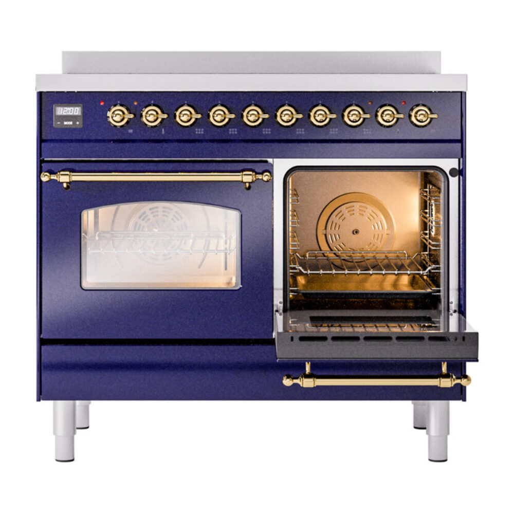 ILVE UPDI406NMPMBG Nostalgie II 40" Induction Range, side oven door opened