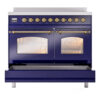 ILVE UPDI406NMPMBG Nostalgie II 40" Induction Range, drawer opened