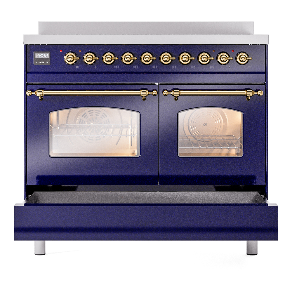 ILVE UPDI406NMPMBG Nostalgie II 40" Induction Range, drawer opened