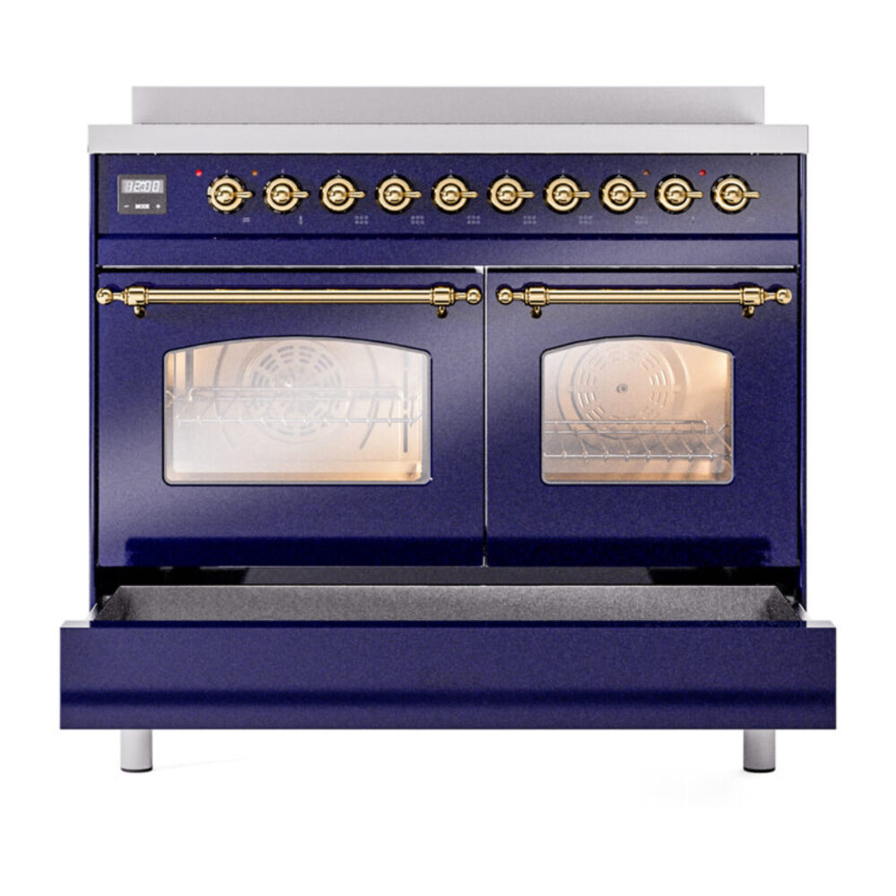 ILVE UPDI406NMPMBG Nostalgie II 40" Induction Range, drawer opened