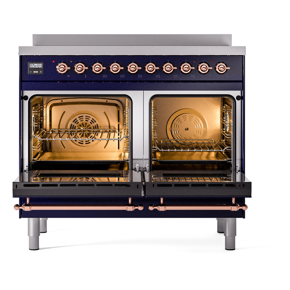 ILVE UPDI406NMPMBP Nostalgie II 40" Induction Range, oven doors opened